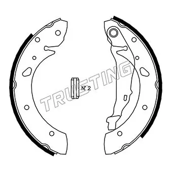 Jeu de mâchoires de frein TRUSTING OEM 0449505020