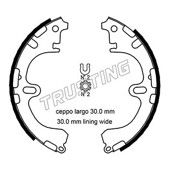 Jeu de mâchoires de frein TRUSTING OEM 0449512071