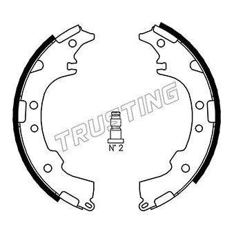 Jeu de mâchoires de frein TRUSTING OEM 0449544010