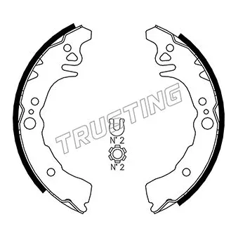 Jeu de mâchoires de frein TRUSTING 115.305