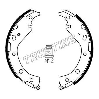 Jeu de mâchoires de frein TRUSTING OEM 0449542080