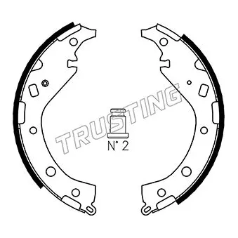 Jeu de mâchoires de frein TRUSTING 115.309
