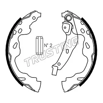 Jeu de mâchoires de frein TRUSTING OEM 5320062J01