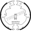 TRUSTING 115.313 - Jeu de mâchoires de frein, frein de stationnement