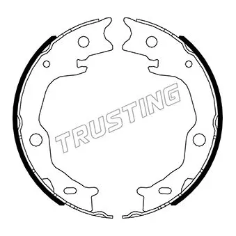 TRUSTING 115.341 - Jeu de mâchoires de frein, frein de stationnement