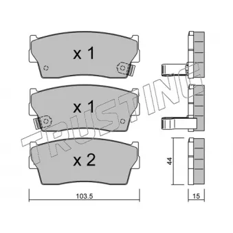 Jeu de 4 plaquettes de frein avant TRUSTING OEM 5520063810DOM