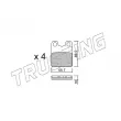 Jeu de 4 plaquettes de frein arrière TRUSTING [1326.0]