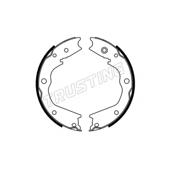 TRUSTING 253.757 - Jeu de mâchoires de frein, frein de stationnement