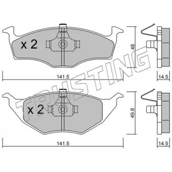 Jeu de 4 plaquettes de frein avant TRUSTING OEM 6E0698151