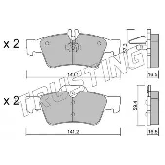 Jeu de 4 plaquettes de frein arrière TRUSTING OEM A0054207920
