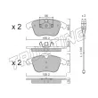 TRUSTING 691.5W - Jeu de 4 plaquettes de frein avant