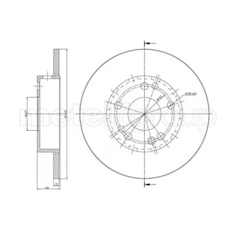 Jeu de 2 disques de frein avant TRUSTING OEM 2014210812