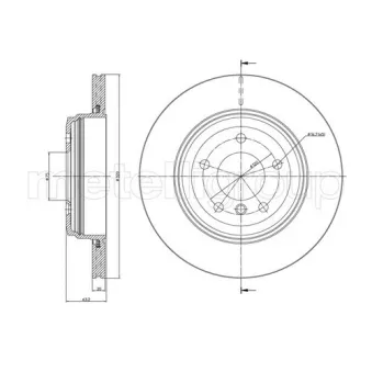 Jeu de 2 disques de frein arrière TRUSTING OEM 34216864061