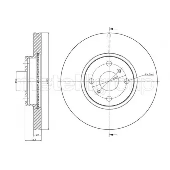 Jeu de 2 disques de frein avant TRUSTING OEM 4351252130