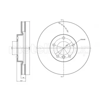 Disque de frein arrière droit TRUSTING [DF1080]