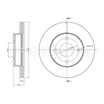 Jeu de 2 disques de frein avant TRUSTING OEM 4020672B01