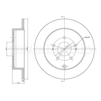 Jeu de 2 disques de frein arrière TRUSTING OEM MR955408