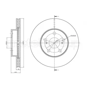 Jeu de 2 disques de frein avant TRUSTING DF1257 pour RAM 1500 1.5 Hybrid - 146cv