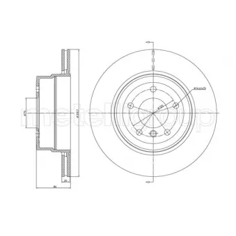 Jeu de 2 disques de frein arrière TRUSTING OEM 34216864053