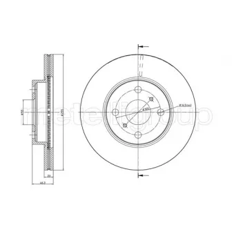 Jeu de 2 disques de frein avant TRUSTING OEM 4351274010