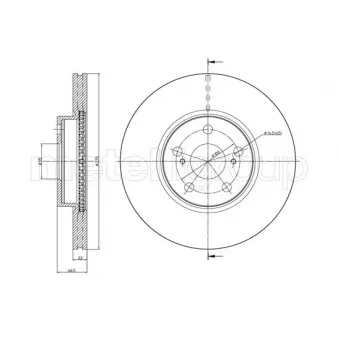 Jeu de 2 disques de frein avant TRUSTING OEM 4351212710