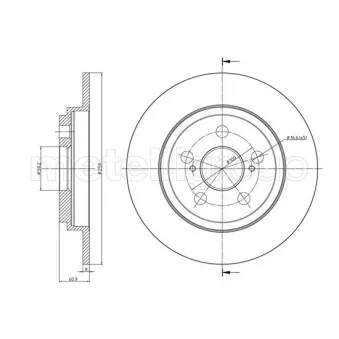 Jeu de 2 disques de frein arrière TRUSTING OEM 4243152150