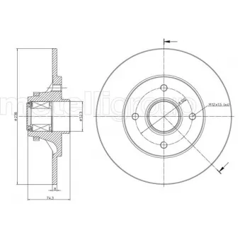 Jeu de 2 disques de frein arrière TRUSTING DF1597A