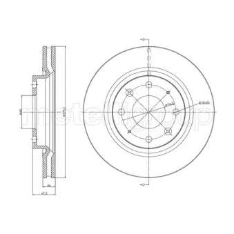 Jeu de 2 disques de frein avant TRUSTING OEM 517122F100
