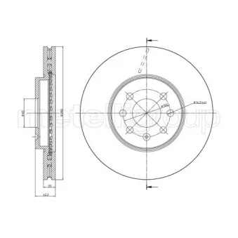 Jeu de 2 disques de frein avant TRUSTING OEM 569007