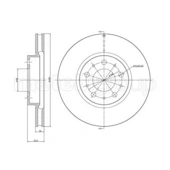 Jeu de 2 disques de frein avant TRUSTING OEM 2717882