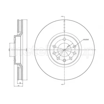 Jeu de 2 disques de frein avant TRUSTING OEM 93175606