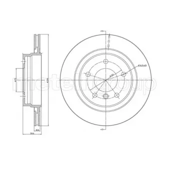 Jeu de 2 disques de frein arrière TRUSTING OEM 34216864056