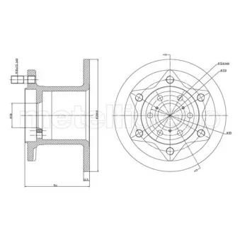 Jeu de 2 disques de frein arrière TRUSTING OEM 8582290
