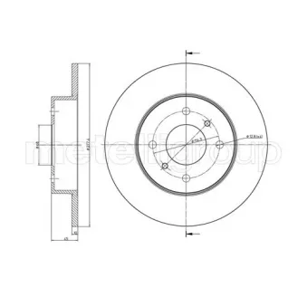 Jeu de 2 disques de frein arrière TRUSTING DF701 pour NISSAN PRIMERA 1.6 16V - 90cv