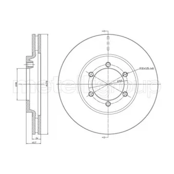 Jeu de 2 disques de frein avant TRUSTING OEM 4144106210