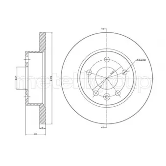 Jeu de 2 disques de frein avant TRUSTING DF760 pour MERCEDES-BENZ CLASSE V V 200 - 129cv
