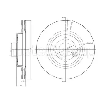 Jeu de 2 disques de frein avant TRUSTING OEM 34111502891