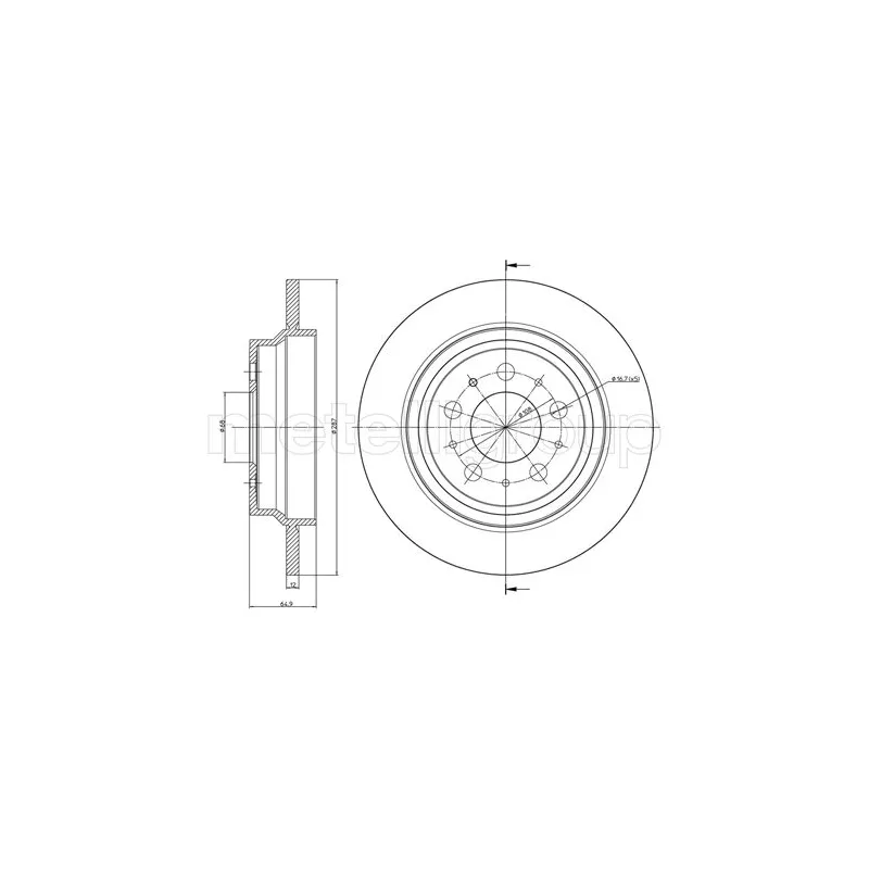 Jeu de 2 disques de frein arrière TRUSTING DF855 - Visuel 1