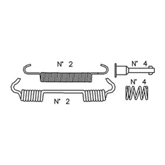 TRUSTING K374 - Kit d'accessoires, mâchoire de frein