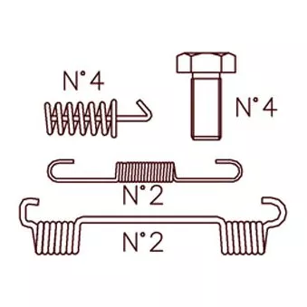 TRUSTING K376 - Kit d'accessoires, mâchoire de frein