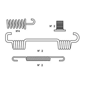 TRUSTING K421 - Kit d'accessoires, mâchoire de frein
