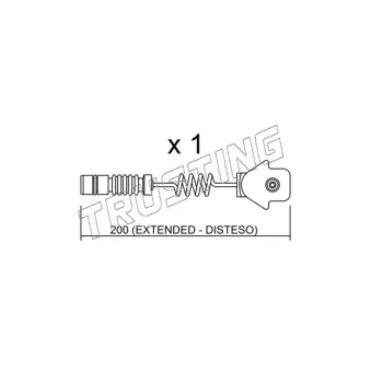 Contact d'avertissement, usure des plaquettes de frein TRUSTING OEM 2015400317