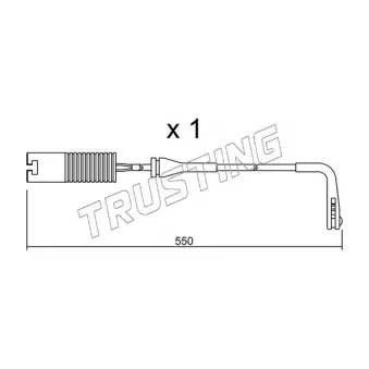 Contact d'avertissement, usure des plaquettes de frein TRUSTING OEM 34351163066