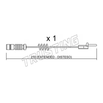 Contact d'avertissement, usure des plaquettes de frein TRUSTING OEM A9015400017