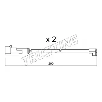Contact d'avertissement, usure des plaquettes de frein TRUSTING OEM 42567357