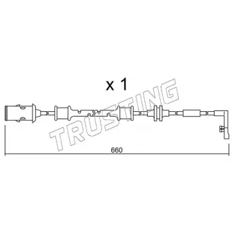Contact d'avertissement, usure des plaquettes de frein TRUSTING SU.142
