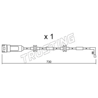 TRUSTING SU.143 - Contact d'avertissement, usure des plaquettes de frein
