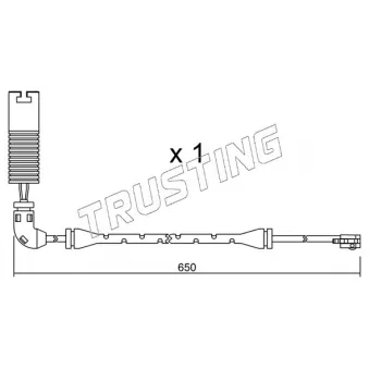 Contact d'avertissement, usure des plaquettes de frein TRUSTING OEM 34356751311