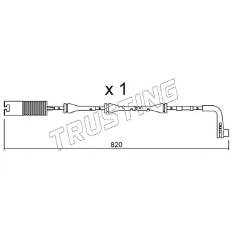 Contact d'avertissement, usure des plaquettes de frein TRUSTING OEM 34356755266