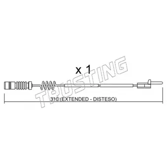 Contact d'avertissement, usure des plaquettes de frein TRUSTING OEM 1635401417